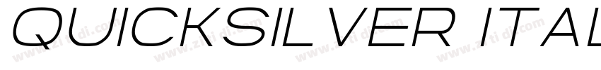 Quicksilver Italic字体转换